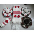 New Style Senhora Winter Warm Knitted Acrílico Set